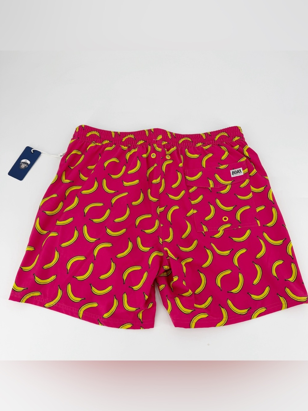 The Boat Monkey Men's Swim Trunks L Pink Bananas - Picture 7 of 8